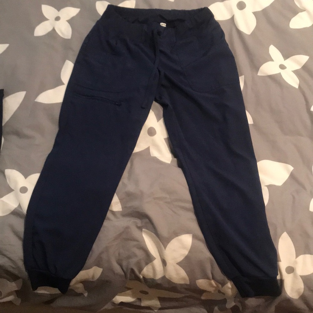 Navy blue all heart scrub pants